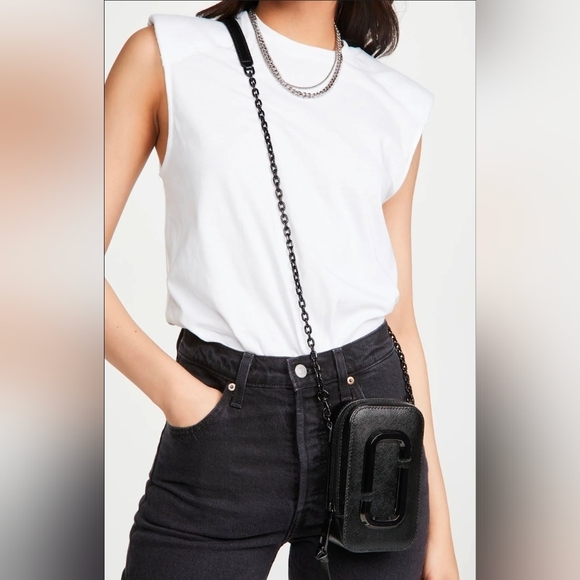 Marc Jacobs The Hot Shot Black Saffiano Leather Crossbody Bag - Picture 2 of 15